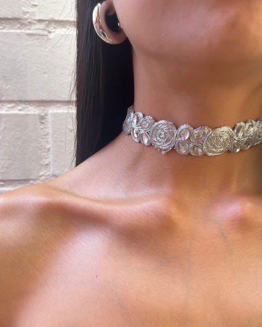 CHOKER THAIS PLATEADO