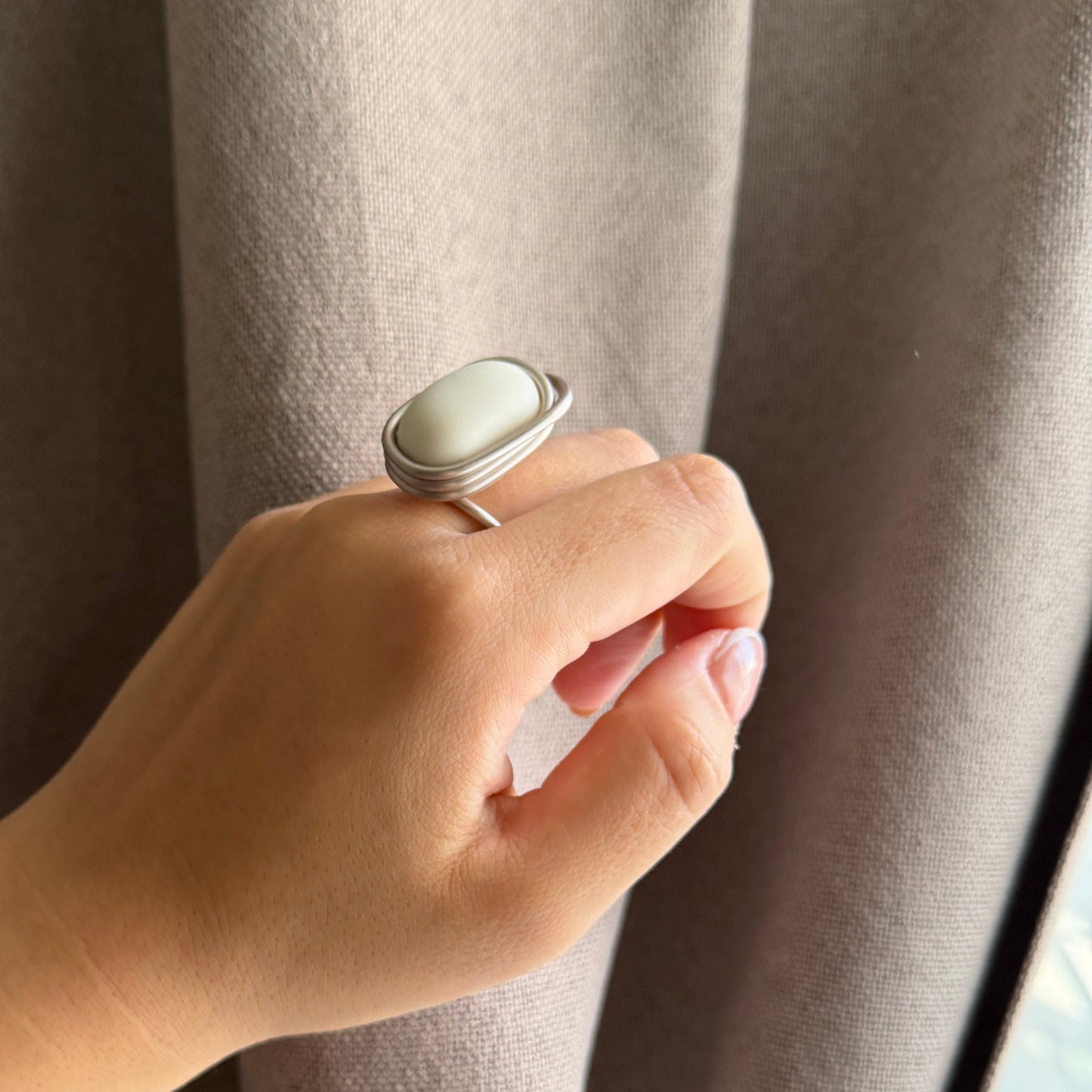 ANILLO BLANCO MATE