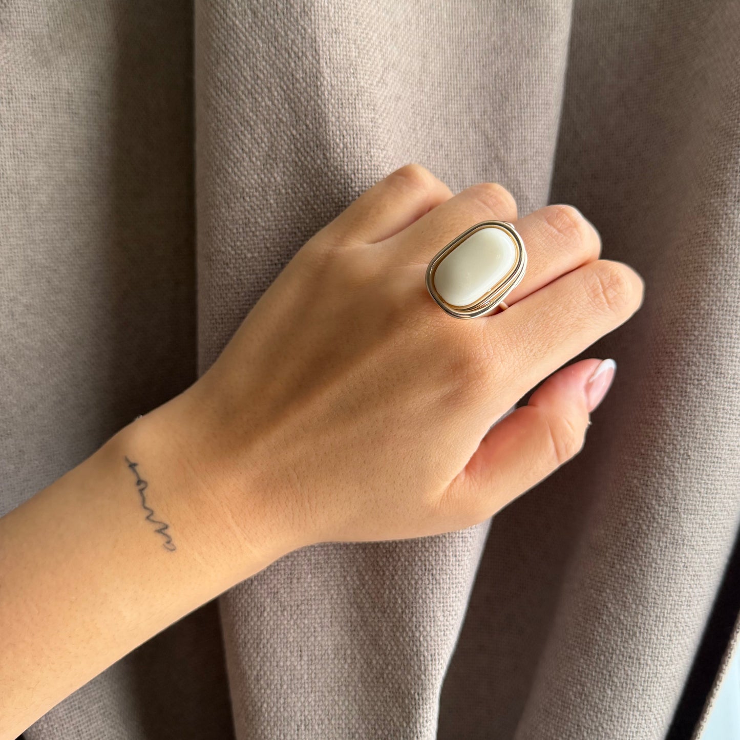ANILLO BLANCO MATE