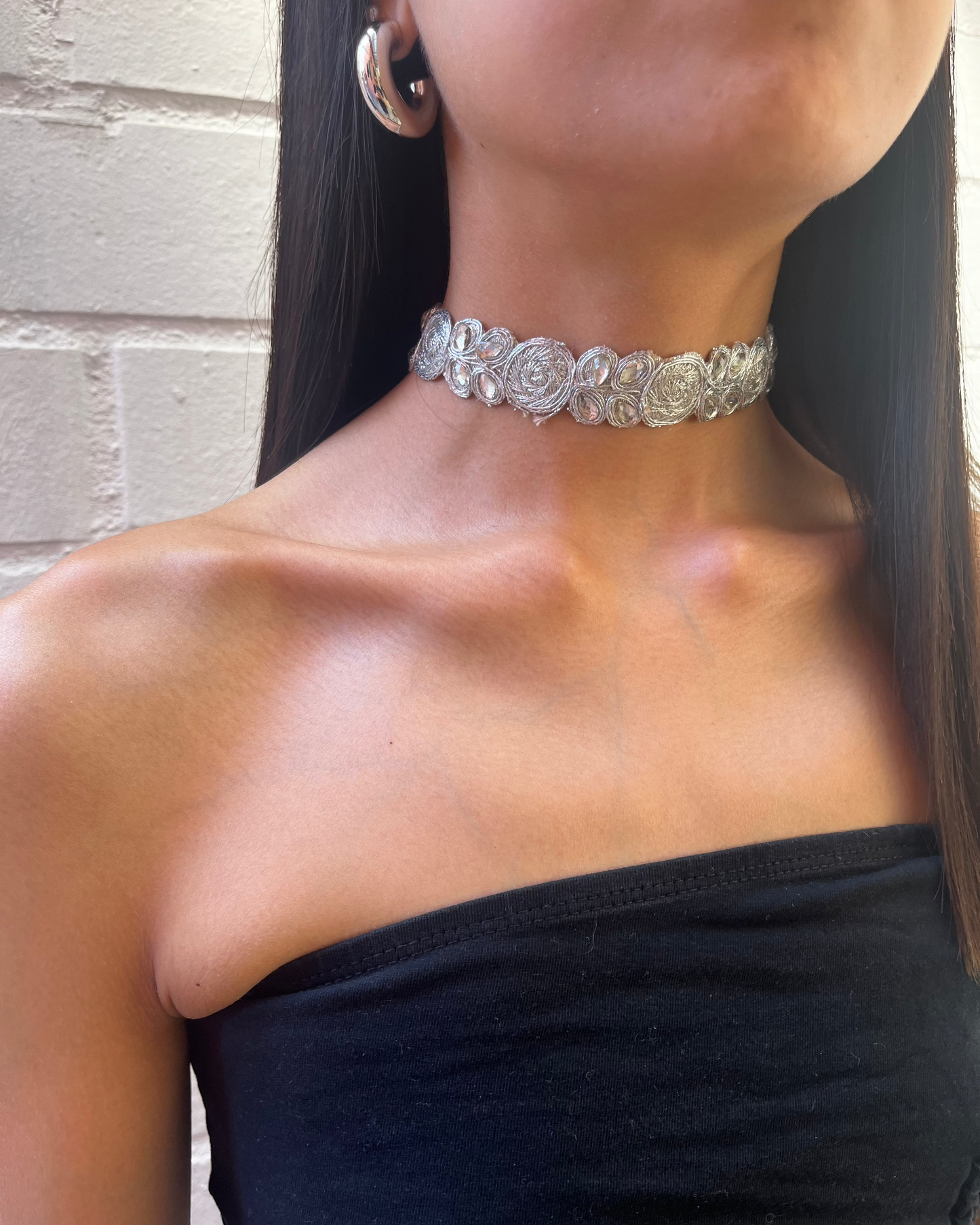 CHOKER THAIS PLATEADO